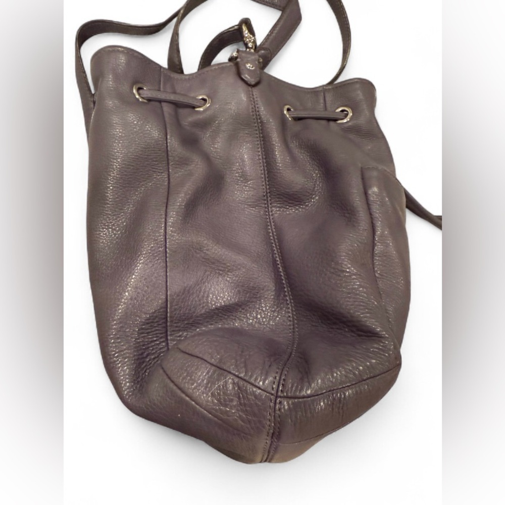 Coach Avery Park purple hobo pebbled leather bucket drawstring purse F27003 - Picture 10 of 11